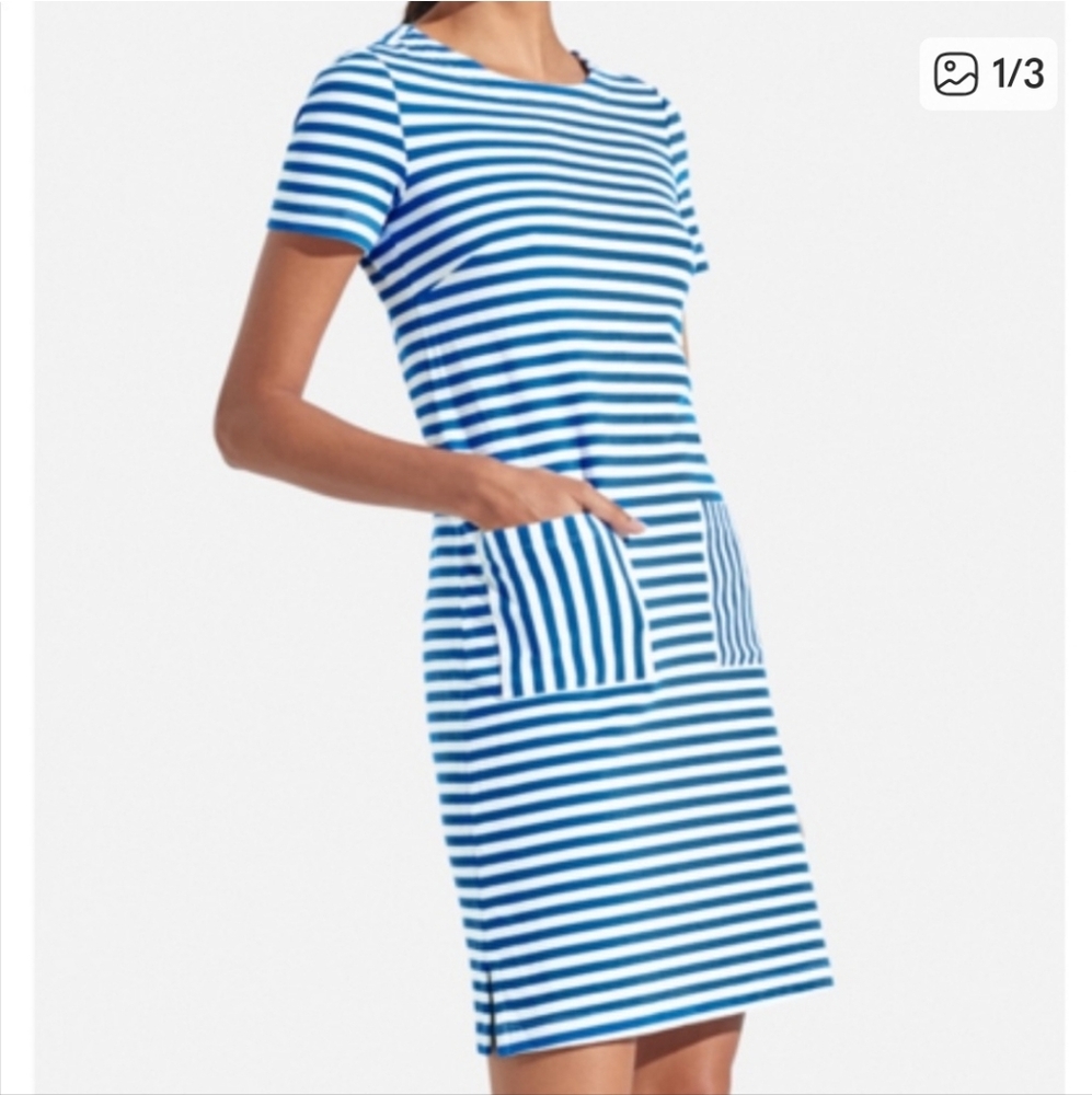 Persifor Carter Maritime Striped Shift Dress XS